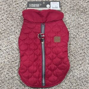 Friends Forever Quilted Red Dog Jacket
